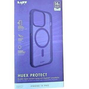 LAUT HUEX PROTECT iPhone 14 Pro Case Dark Purple MagSafe 14ft Drop Protection